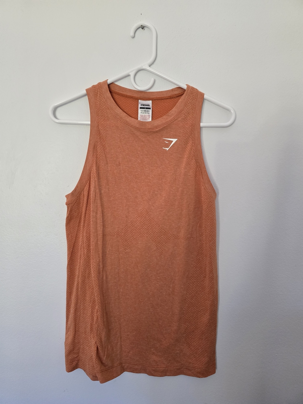 Gymshark Coral Orange Training Tank Top Small